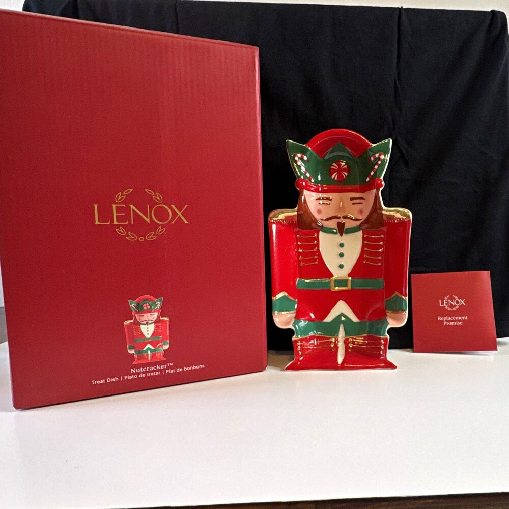 Lenox Nutcracker Treat Dish Porcelain Tray 8.25in Nutcracker Pattern 896875 New